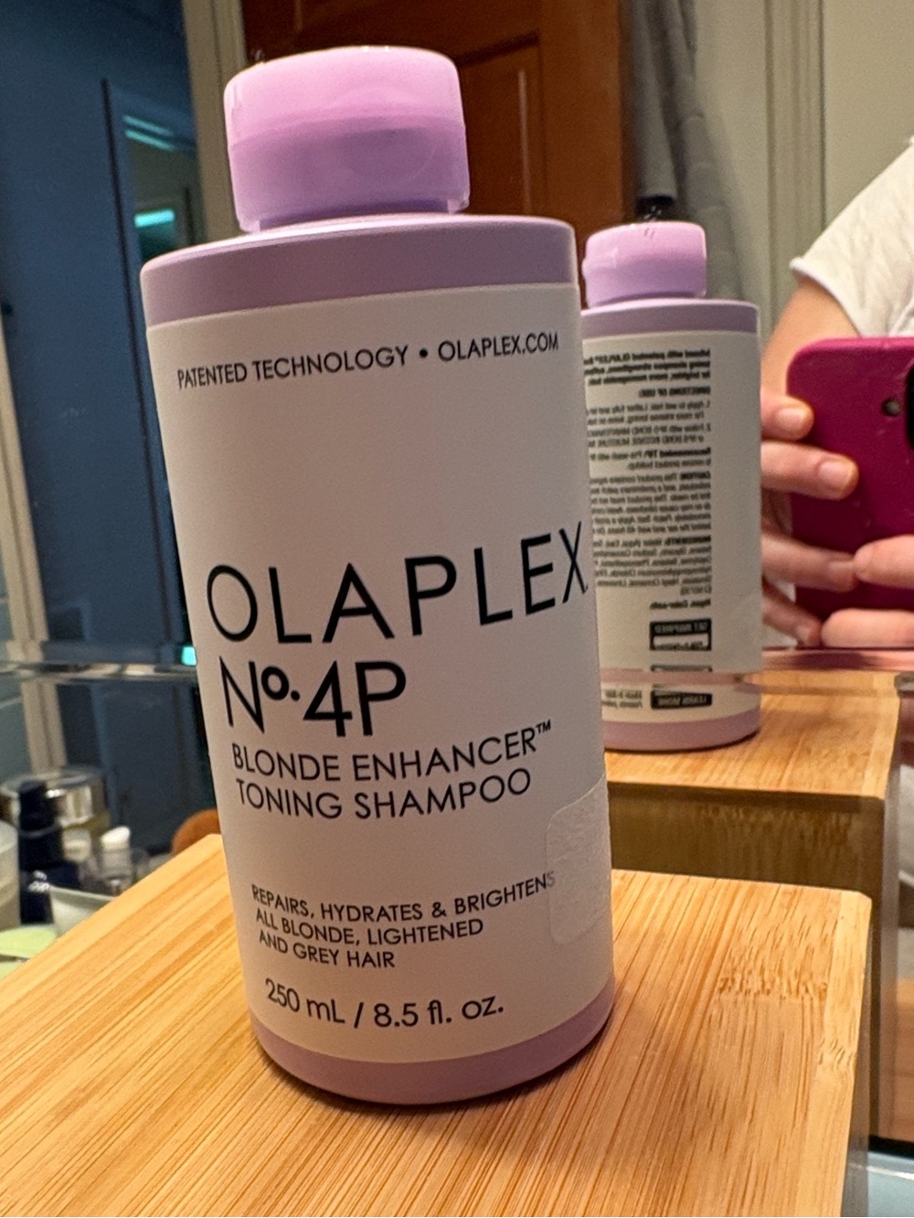 OLAPLEX No.4P Blonde Enhancer Toning Shampoo; 8.5 Fl. Oz.
